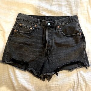 Women’s Levi’s 501 Black Denim Shorts